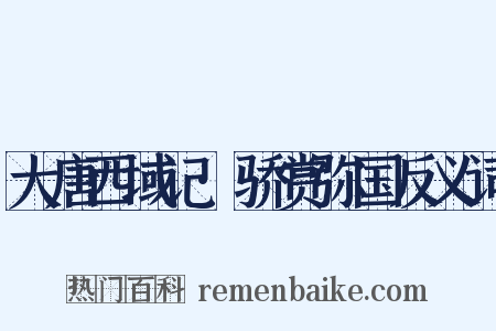 大唐西域记·骄赏弥国反义词是什么意思的图片